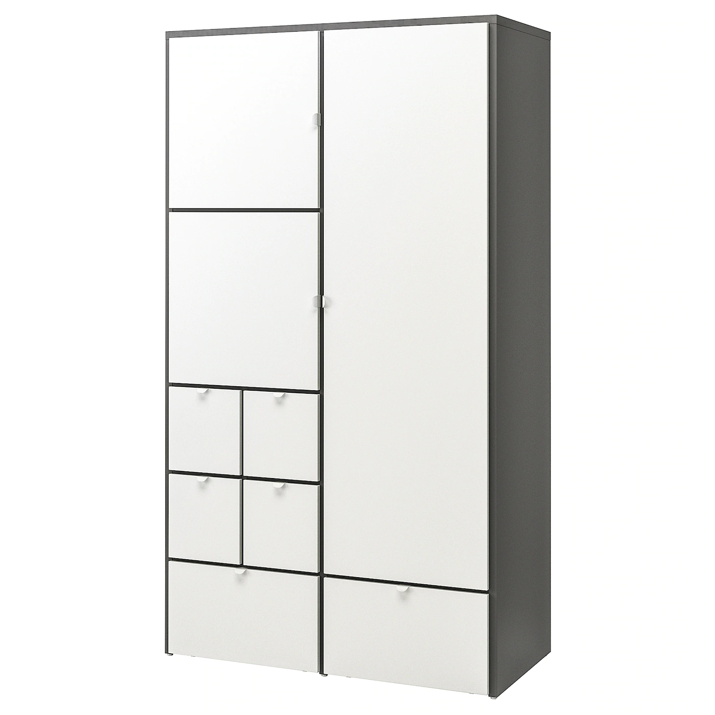 IKEA VISTHUS Wardrobe Gray/white 48x23 1/4x85 "